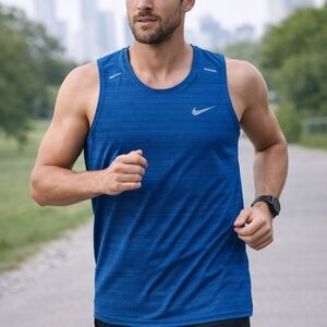 Nike Men's Blue Running Tank Top
